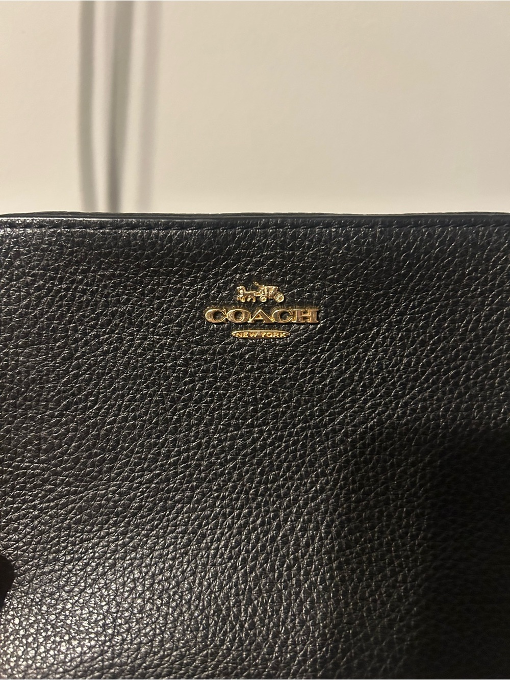 Coach Black Pebble Leather Mini Crossbody with Gold Hardware - Picture 2 of 4